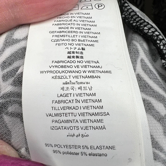 MICHAEL Michael Kors Zebra Asymmetrical Border Midi Dress (Black/White) SM & SP - Picture 7 of 7